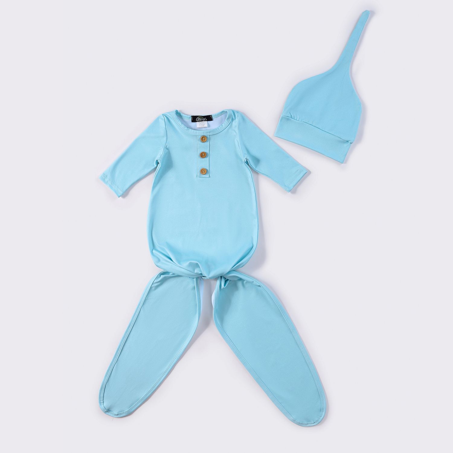 Cyan Baby Knotted Gown