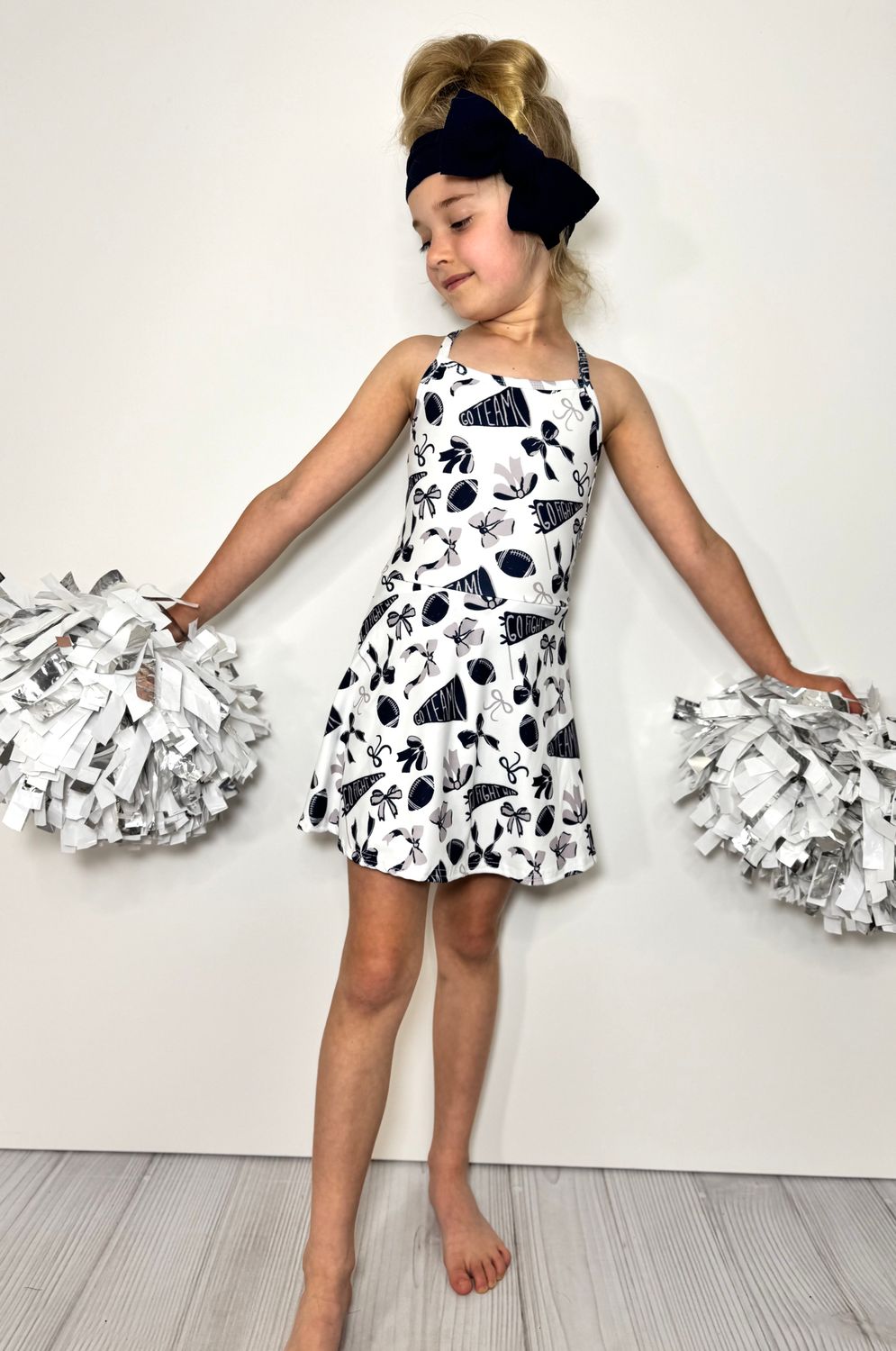 Go Team-Navy Girls Athletic Dress