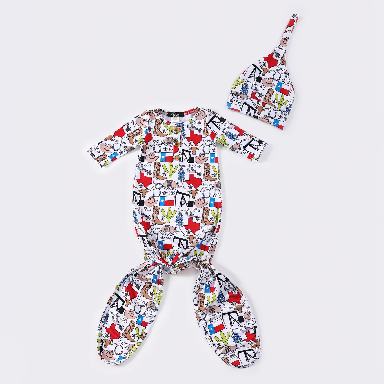 Texas Baby Knotted Gown