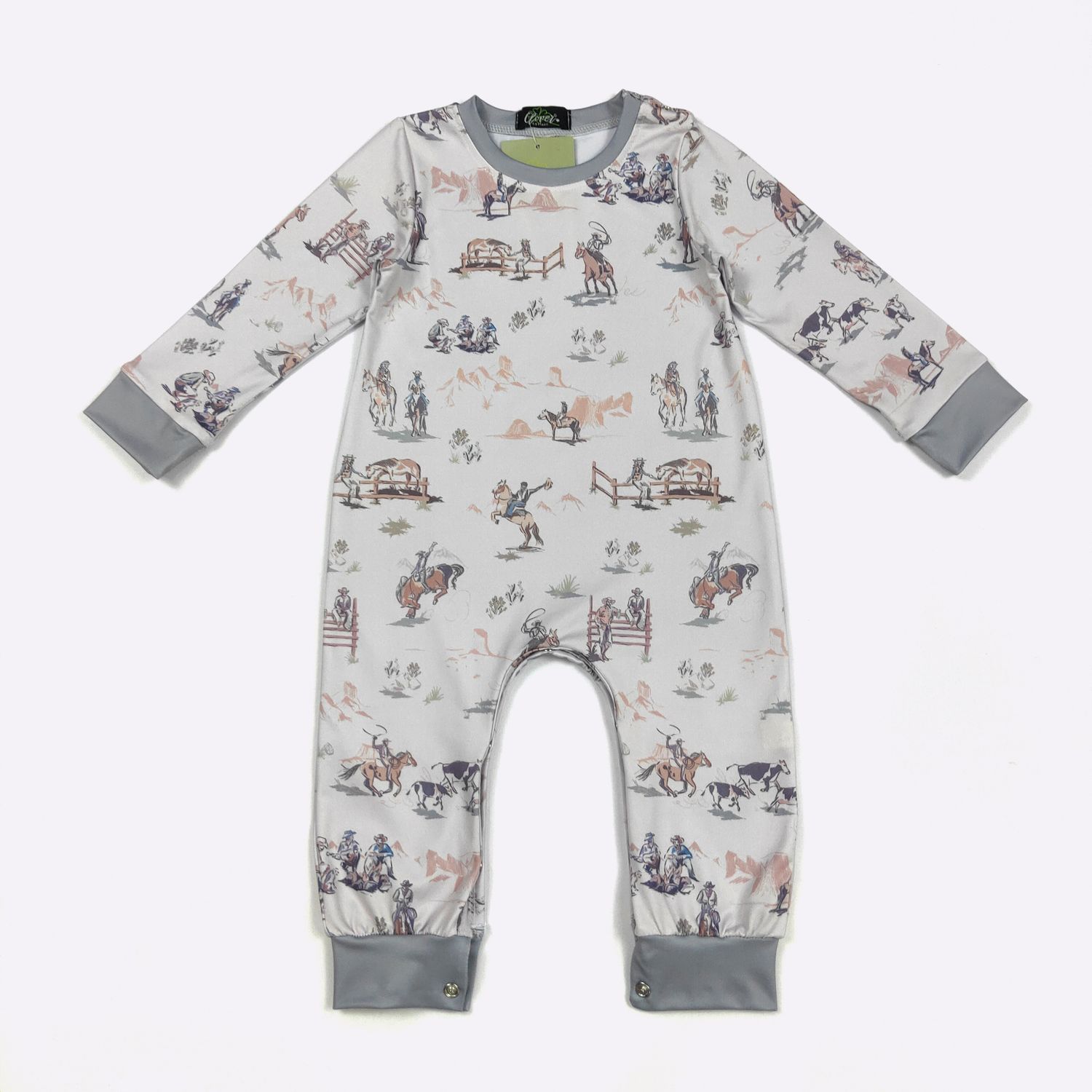 Muted Western Boy Romper