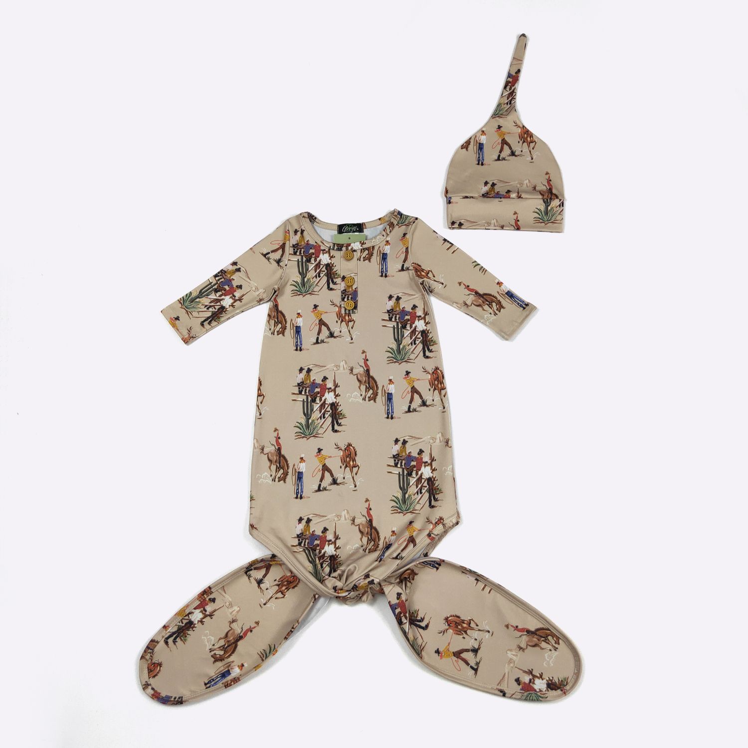 Dude Ranch Baby Knotted Gown