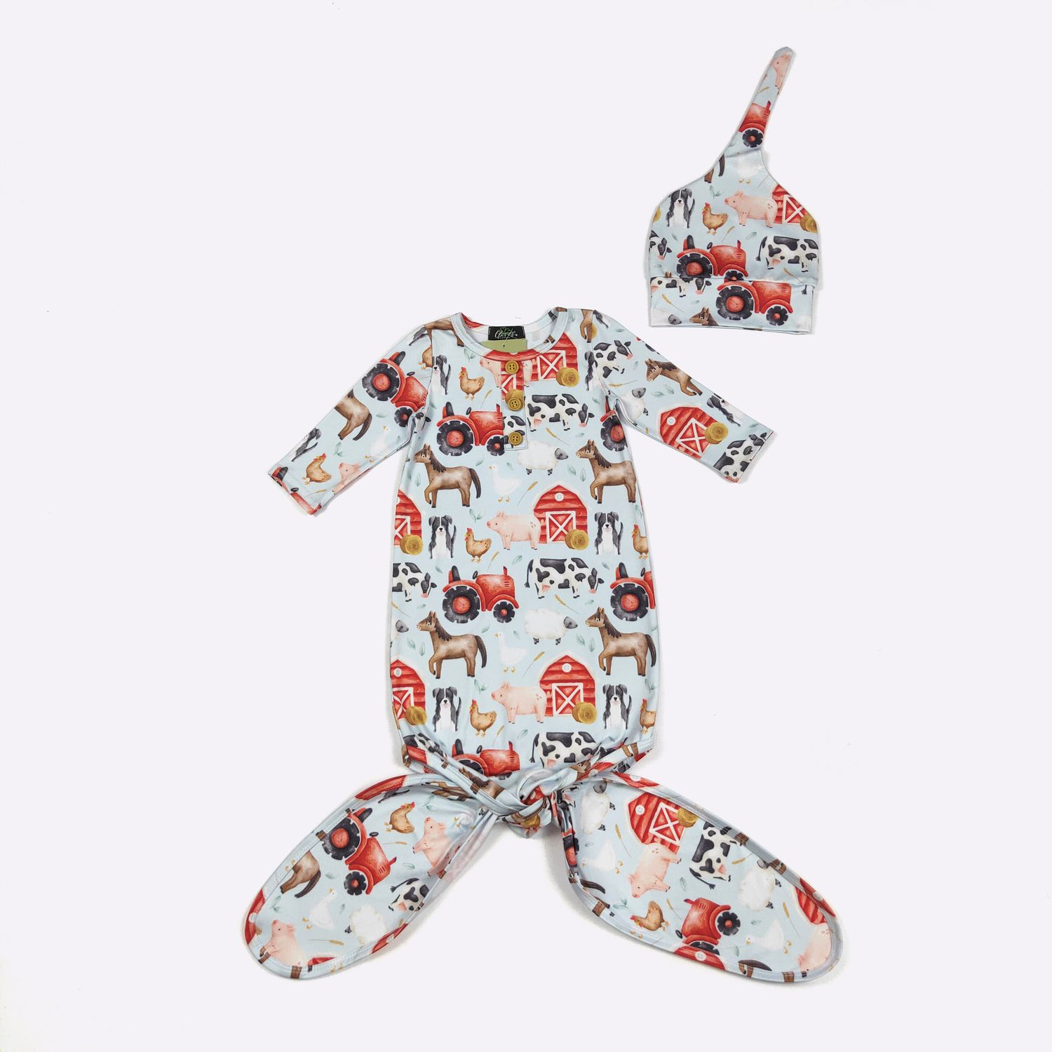 Sky Farm Baby Knotted Gown