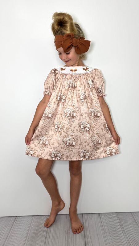 Hazel Waverly Smocked Girls Dress