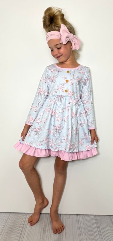 Blue Rose Girls Dress