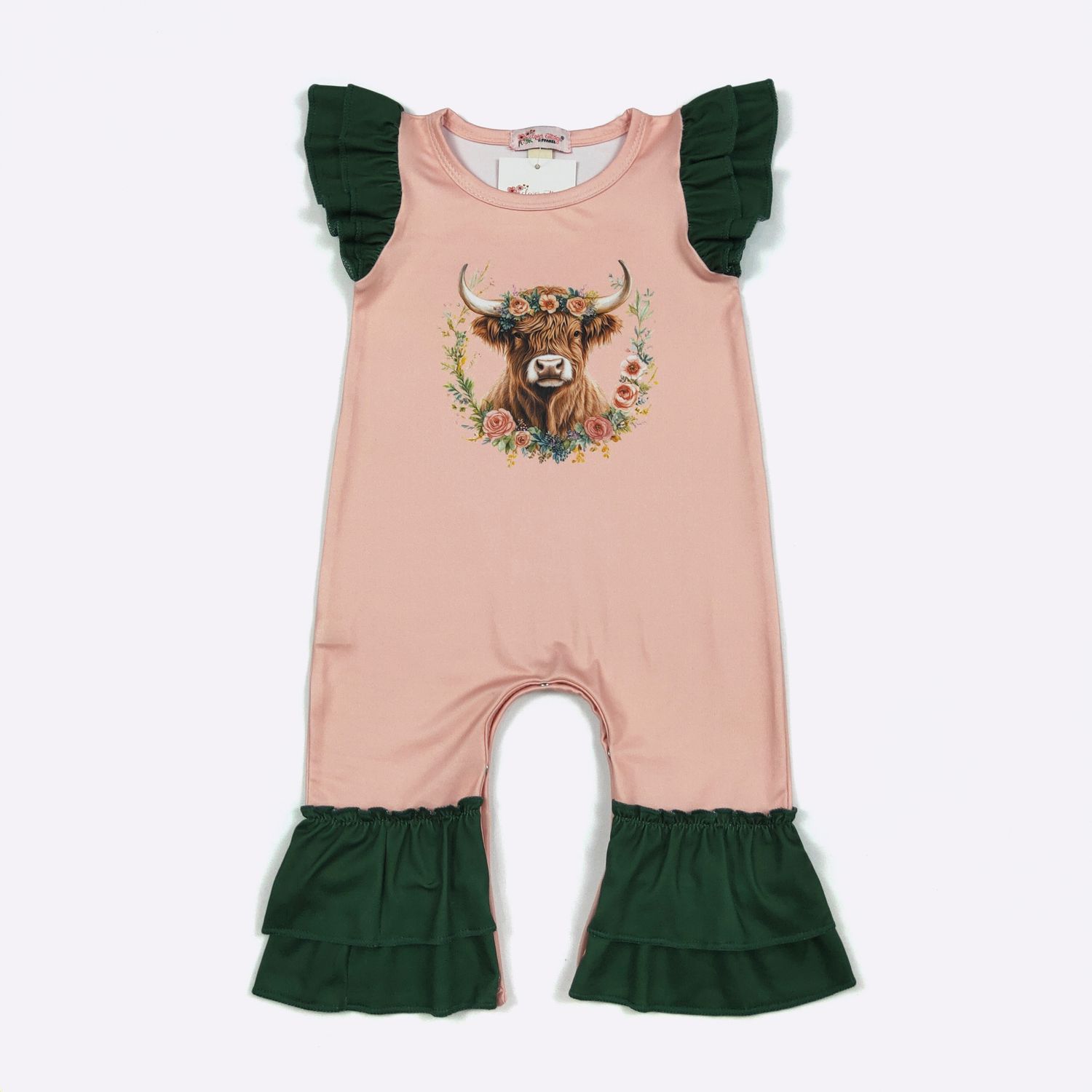 Floral Highland Baby Romper