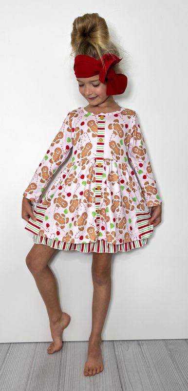 Gingerbread Man Girls Dress