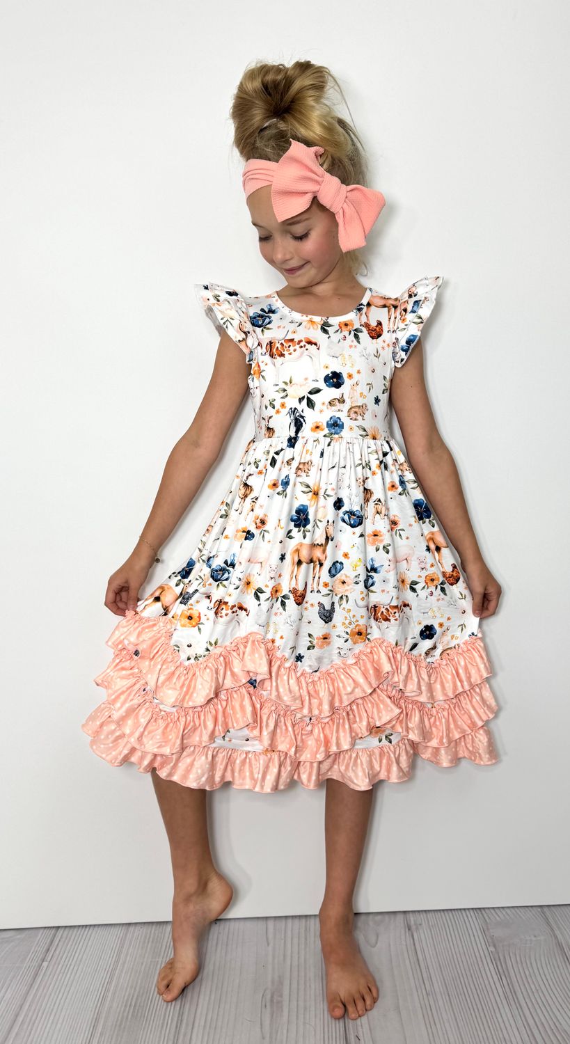 Blooming Farm Maxi Girls Dress