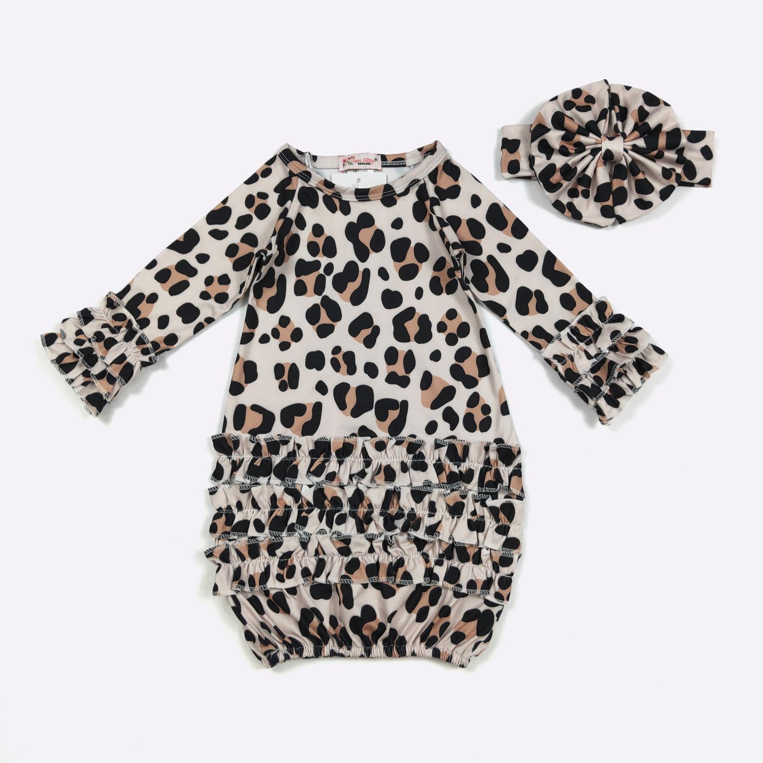 Cheetah Baby Gown