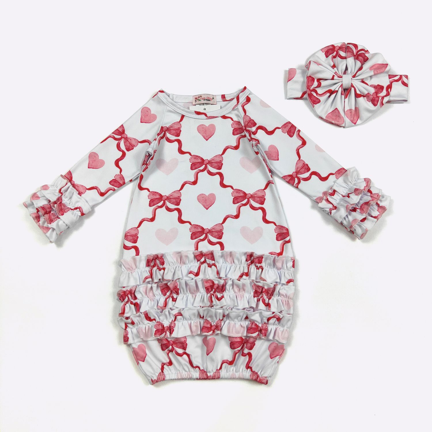 Heart Trellis Baby Gown