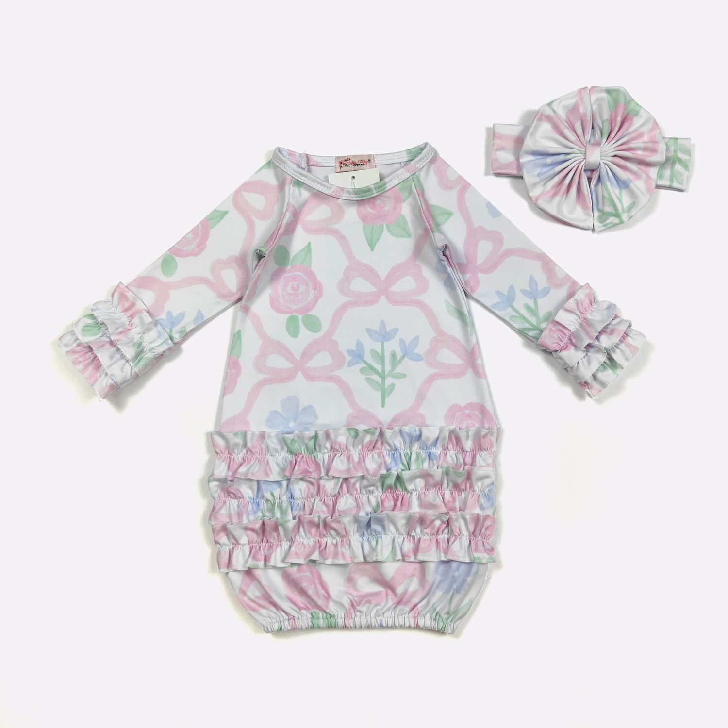 Pastel Coquette Baby Gown