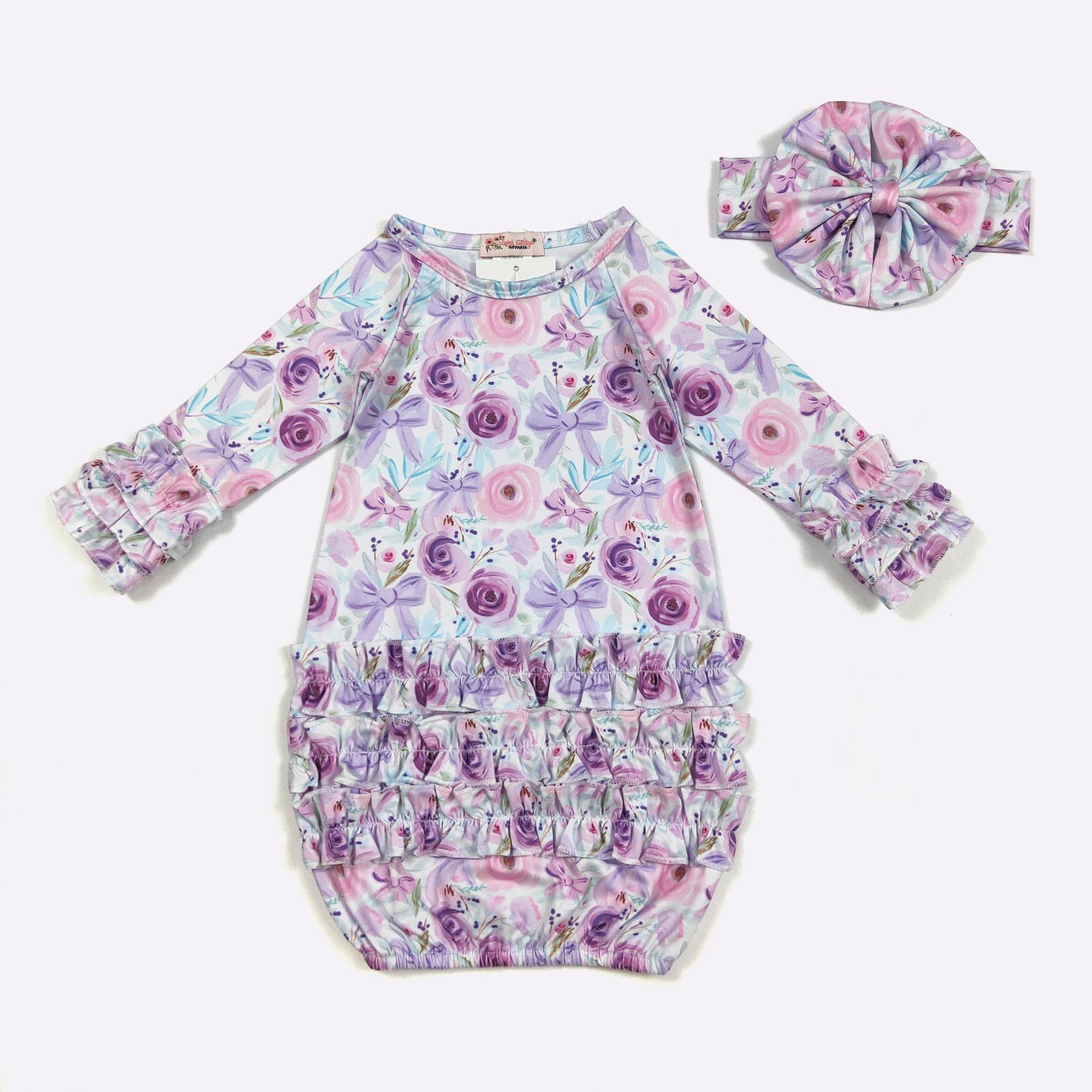 Rosette Coquette Baby Gown 2