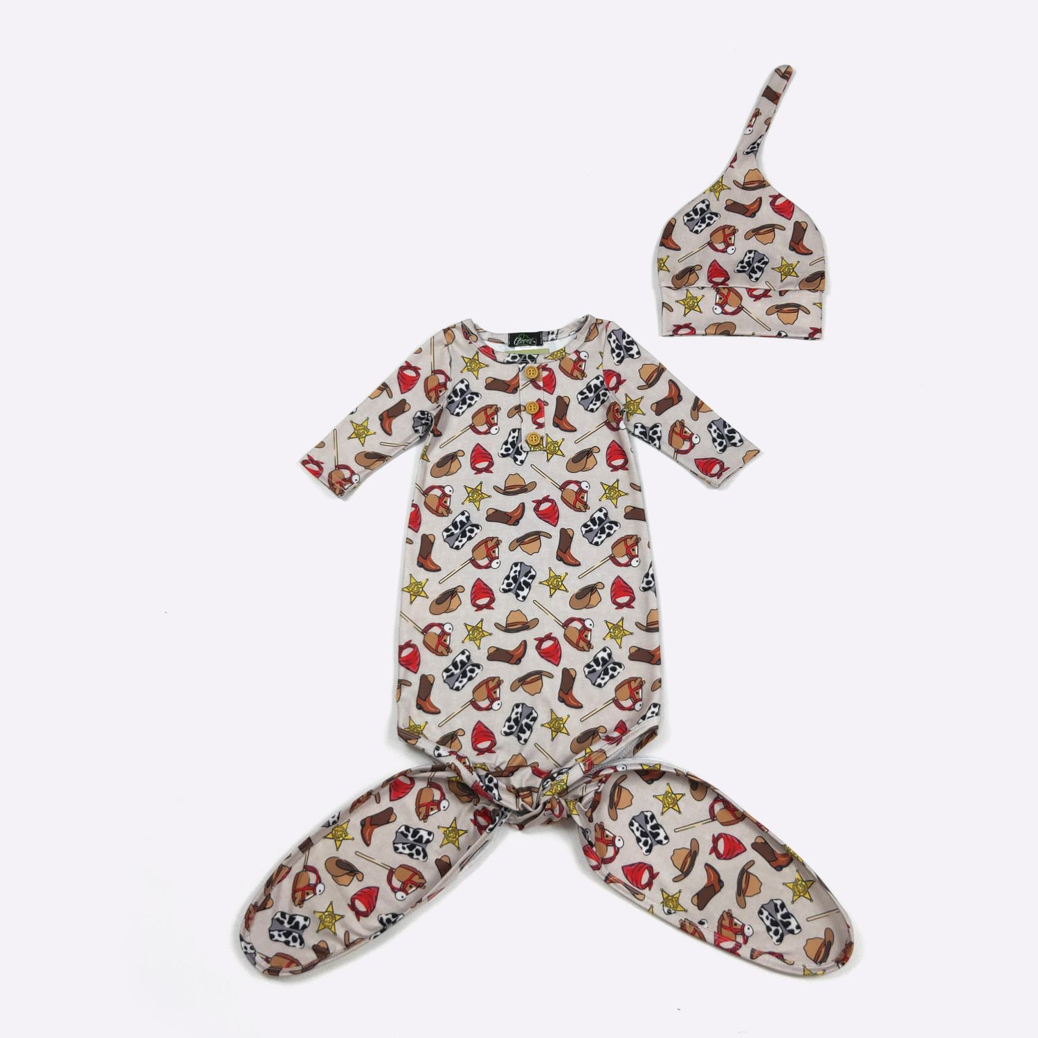 Hobby Horse Baby Knotted Gown