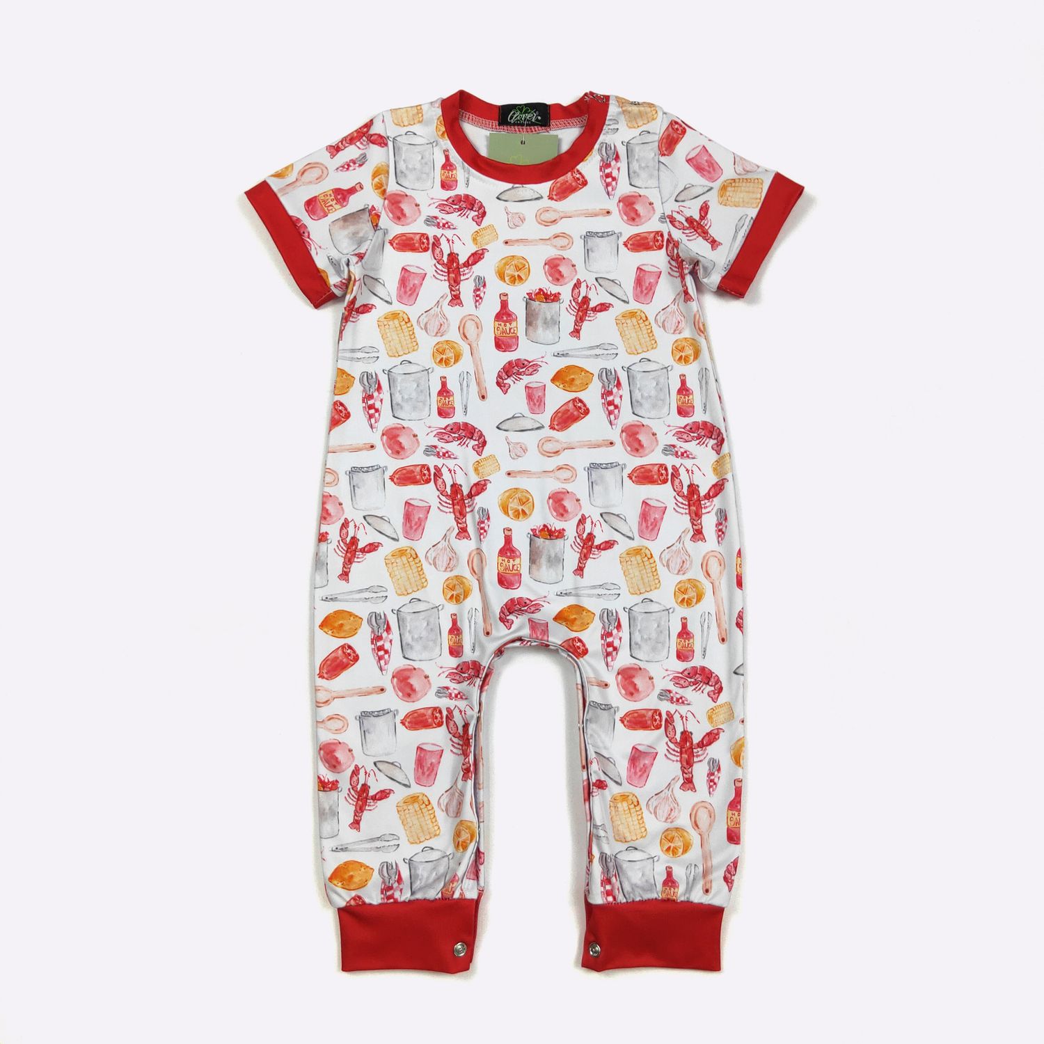 Crawfish Boil Boy Romper