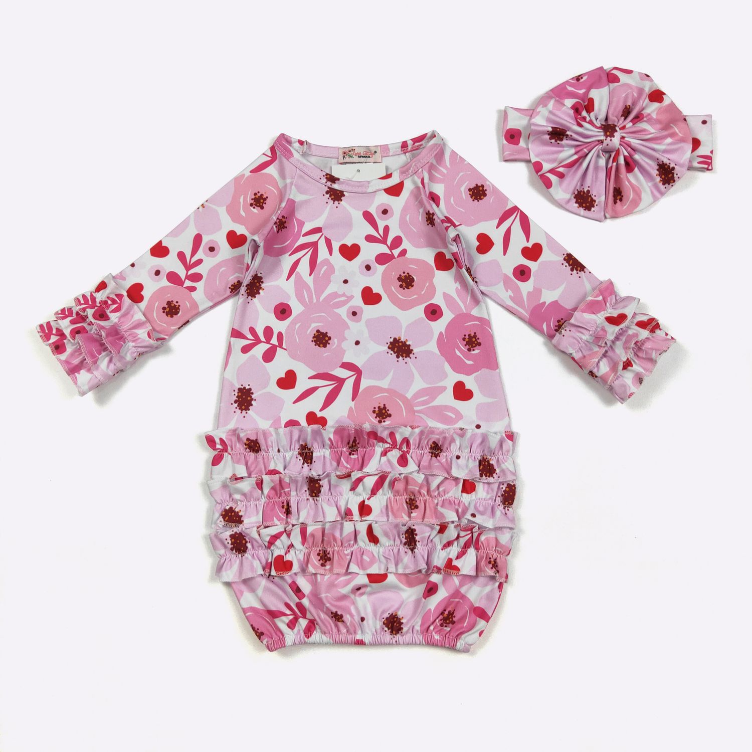 Cherry Poppy Baby Gown