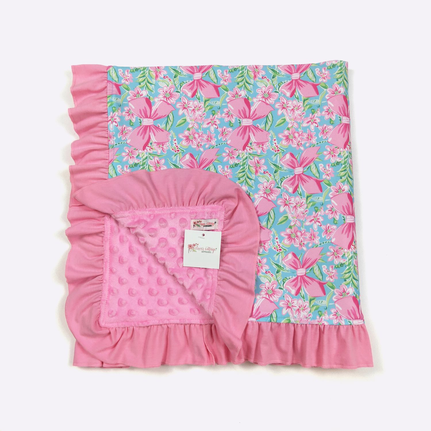 Aqua Spring Ribbon Blanket