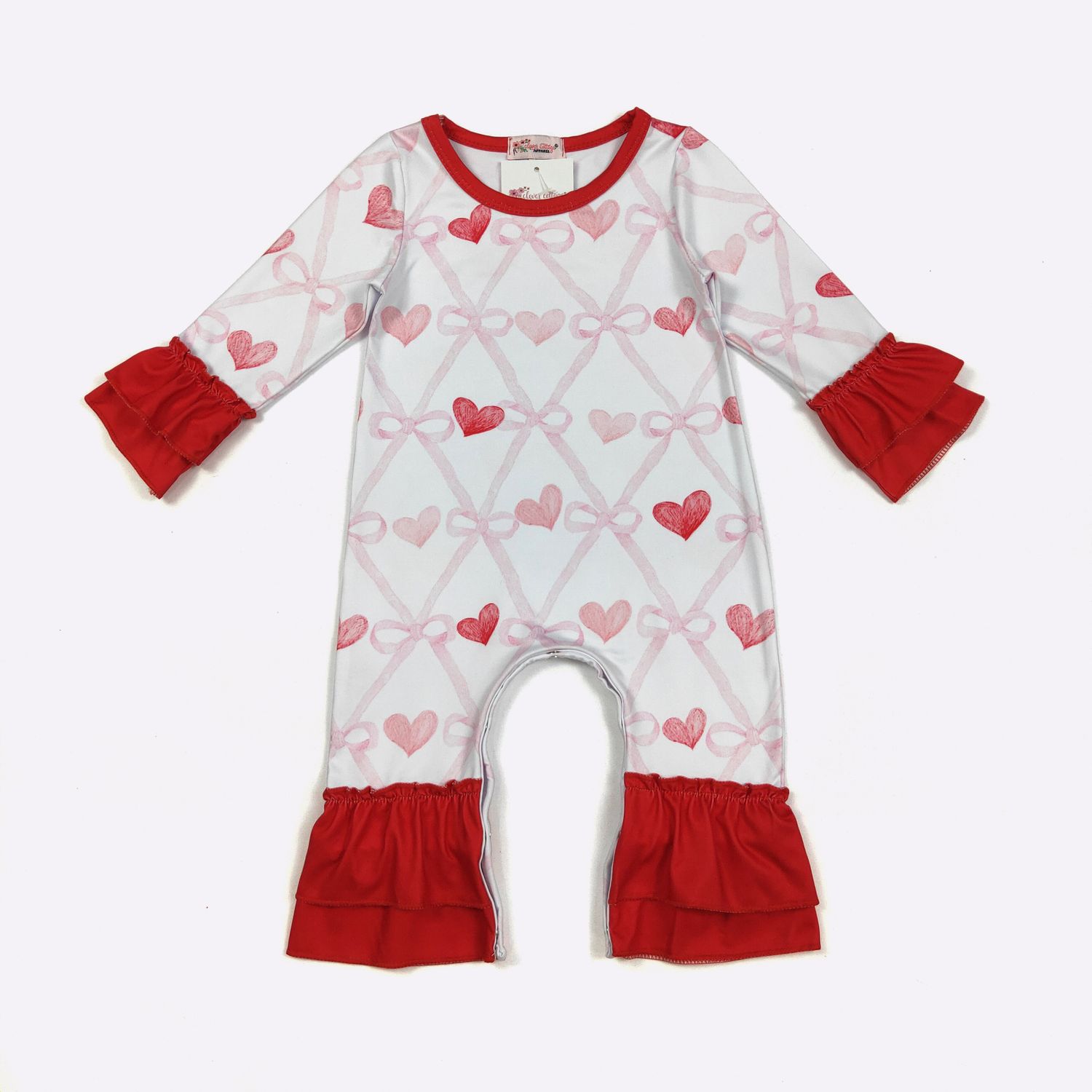 Coquette Heart Baby Romper