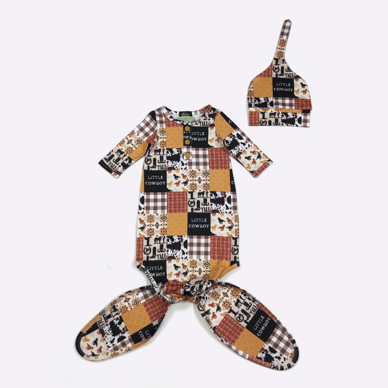 Little Cowboy Knotted Gown