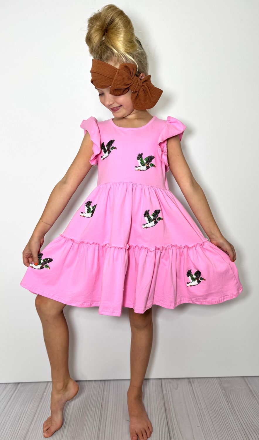 Duck Sequin Girls Dress