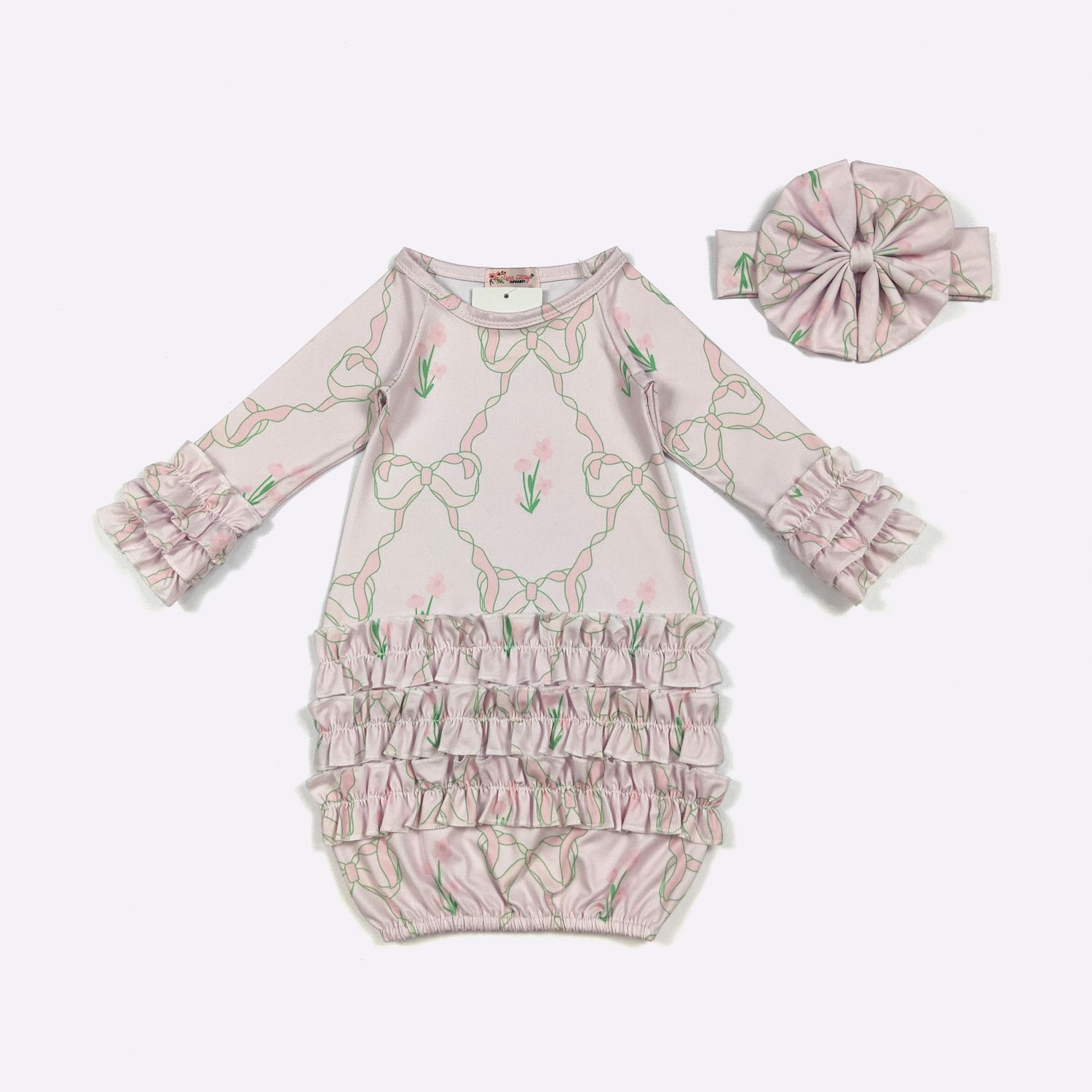 Tulip Trellis Baby Gown