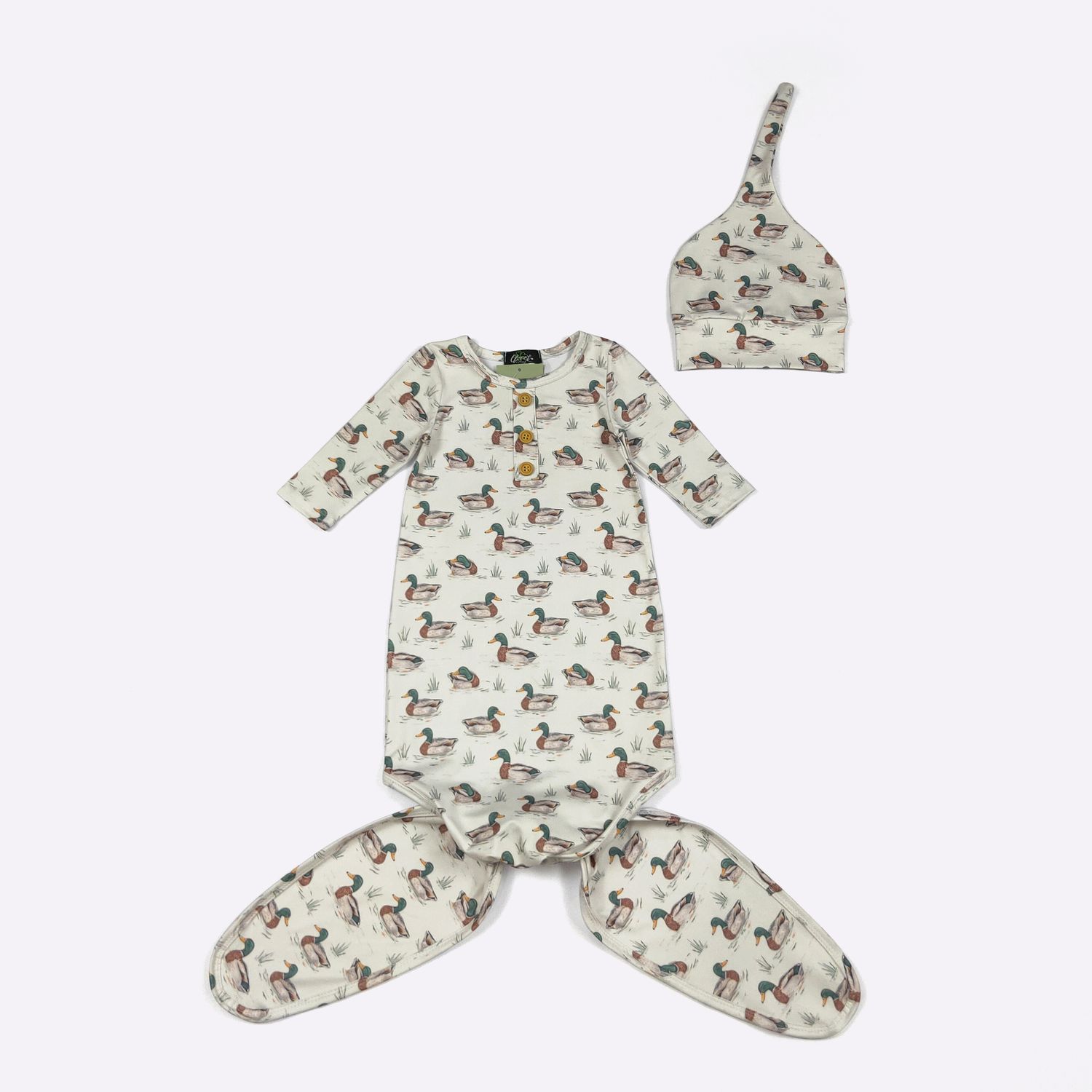 Mallard Pond Baby Knotted Gown