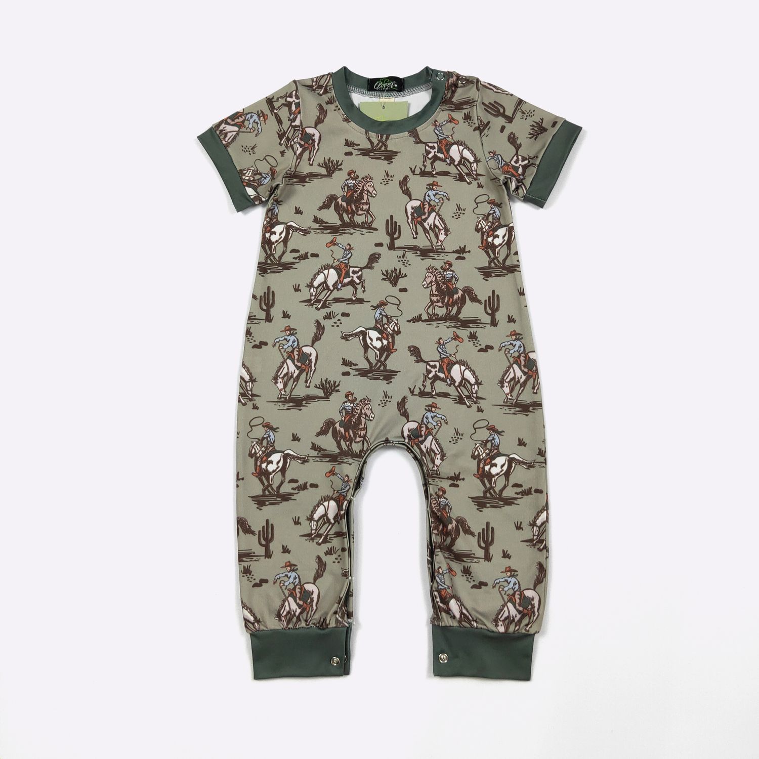 Army Lasso Boy Romper