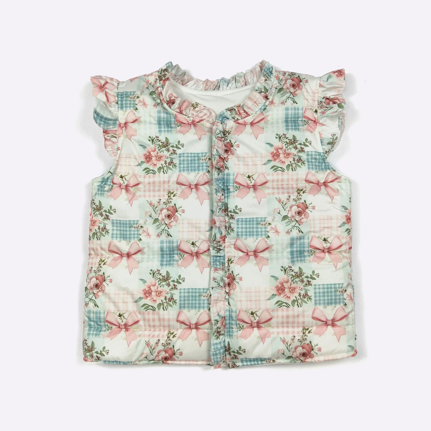 Patchwork Rose Girls Vest