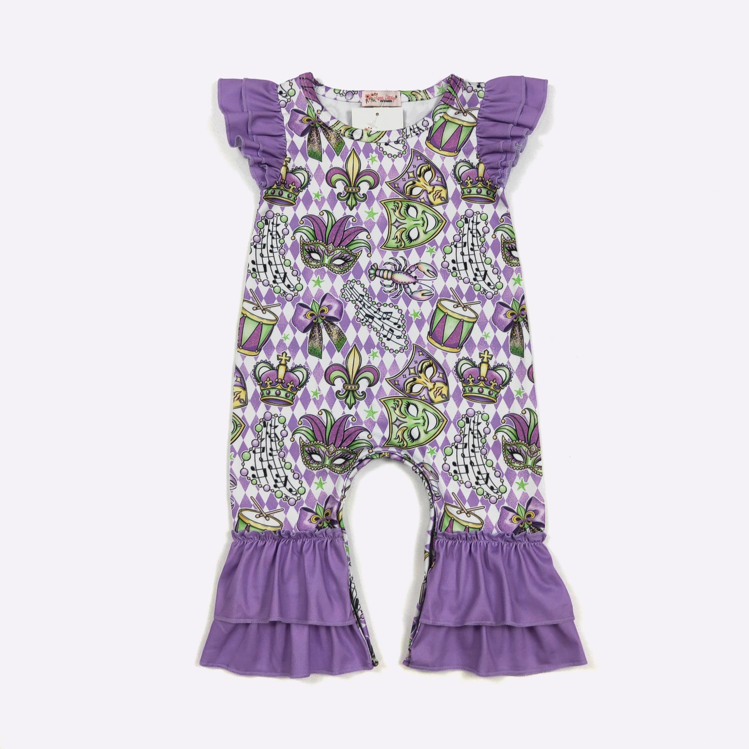 Mardi Masquerade Baby Romper