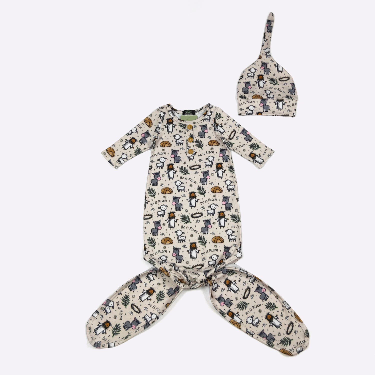 He is Risen Baby Knotted Gown