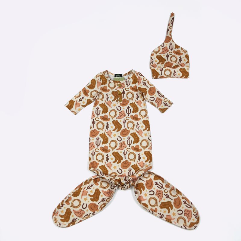 Boot Scootin Baby Knotted Gown