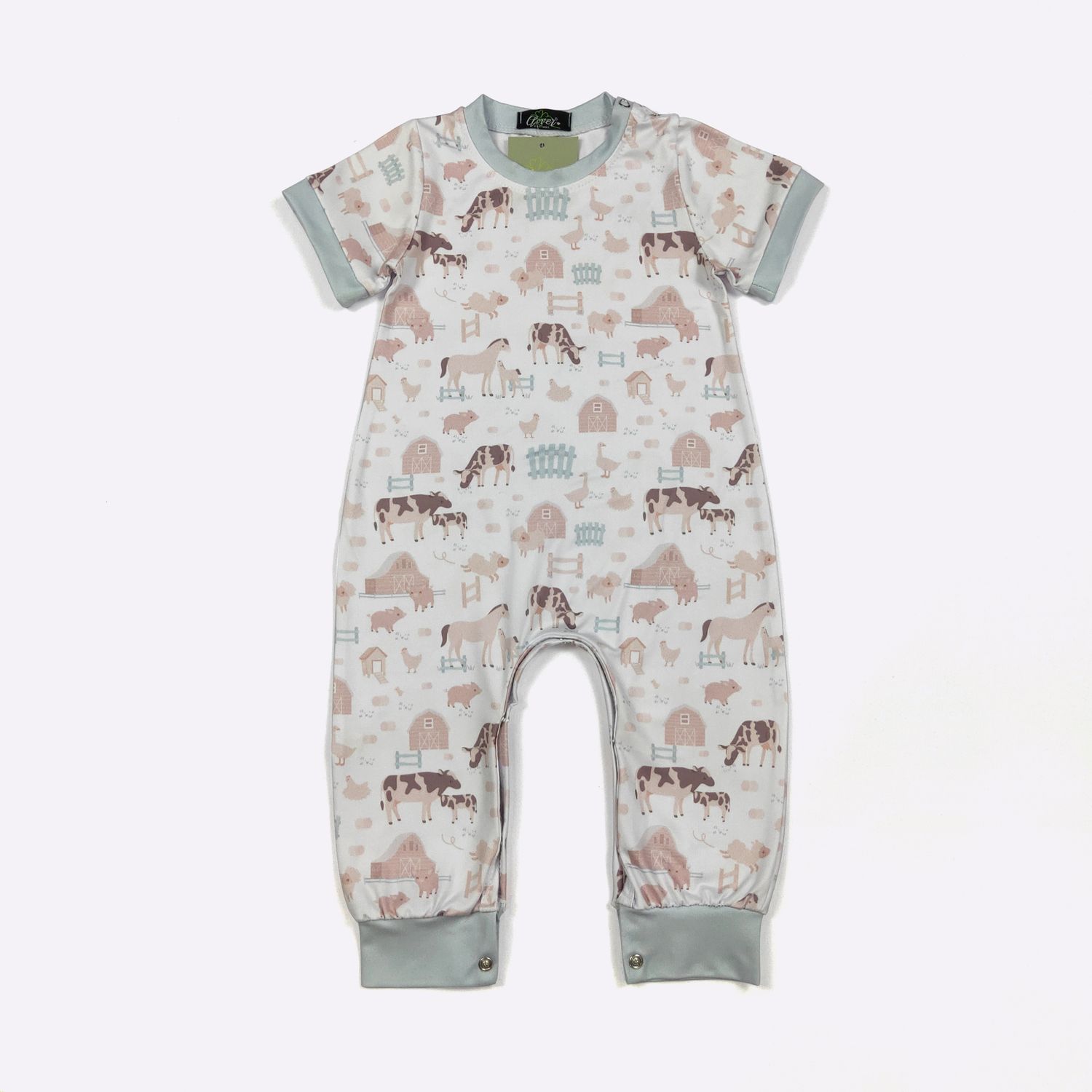 Barnyard Blue Boy Romper