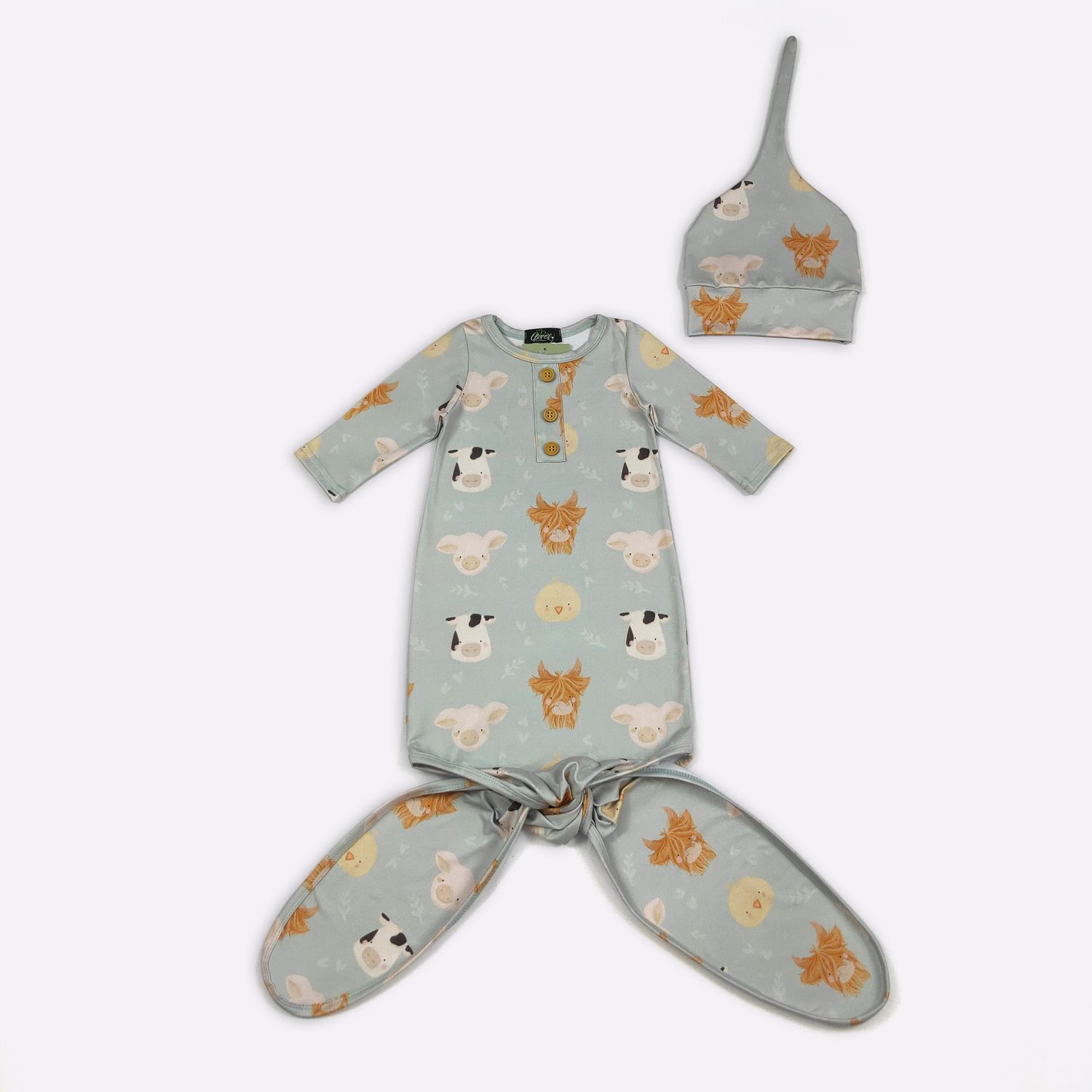 Baby Barnyard Baby Knotted Gown