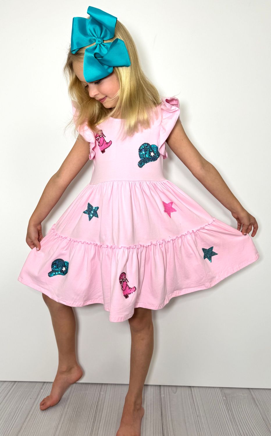 Cowgirl Sequin Girls Dress