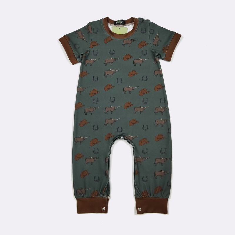 Juniper Longhorn Boy Romper