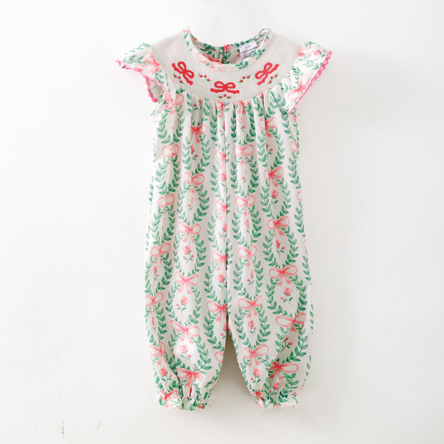 Coquette Vine Smocked Baby Romper