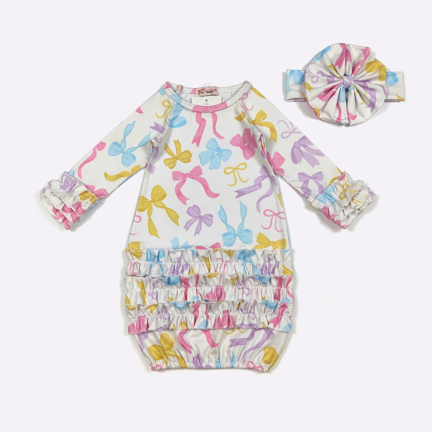 Coquette Bows Baby Gown