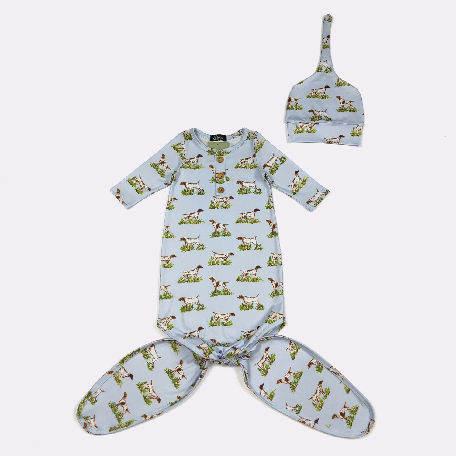 Pointer Hunt Baby Knotted Gown