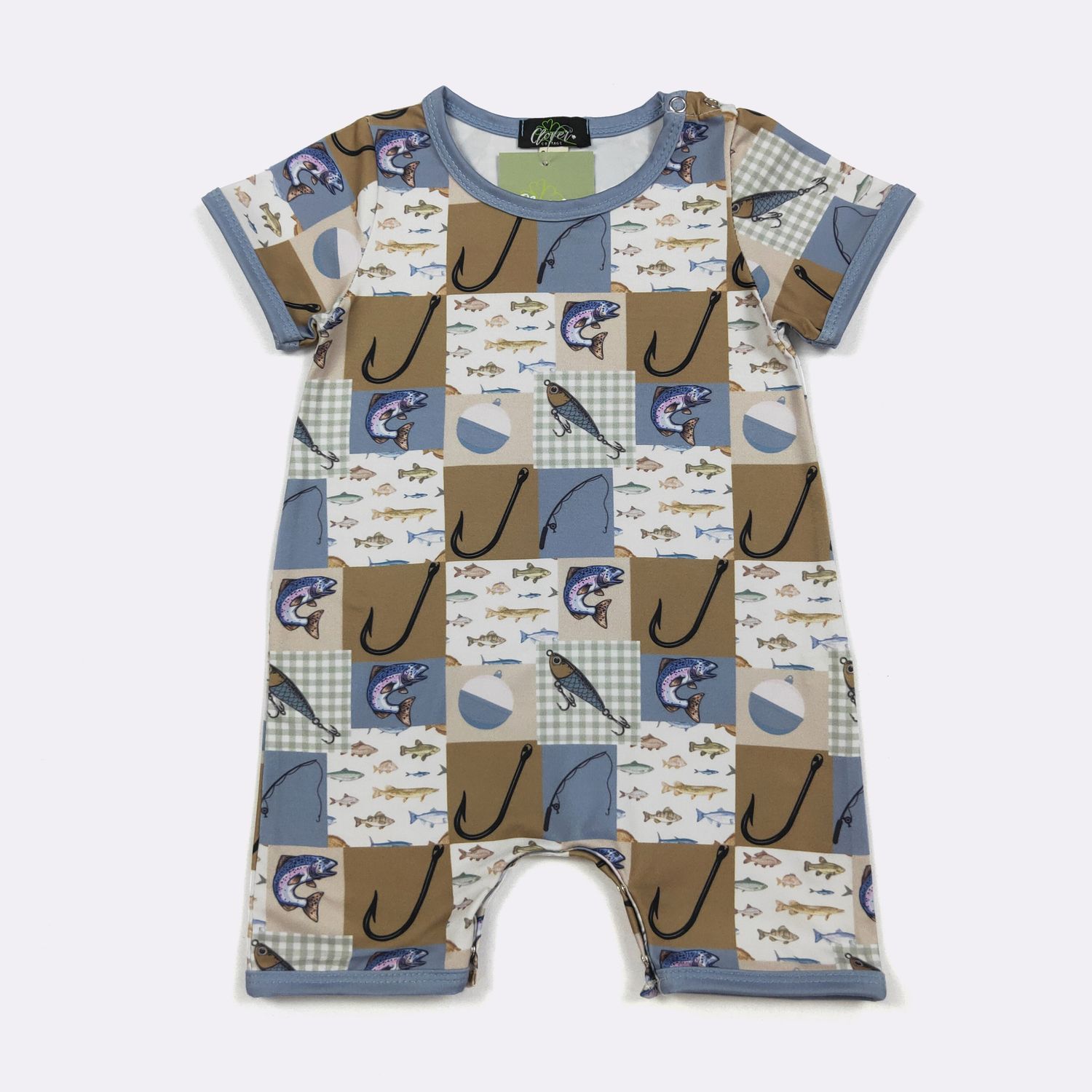 Fish Hook Boy Romper