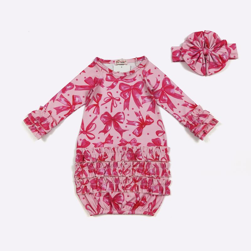 Fuchsia Coquette Baby Gown