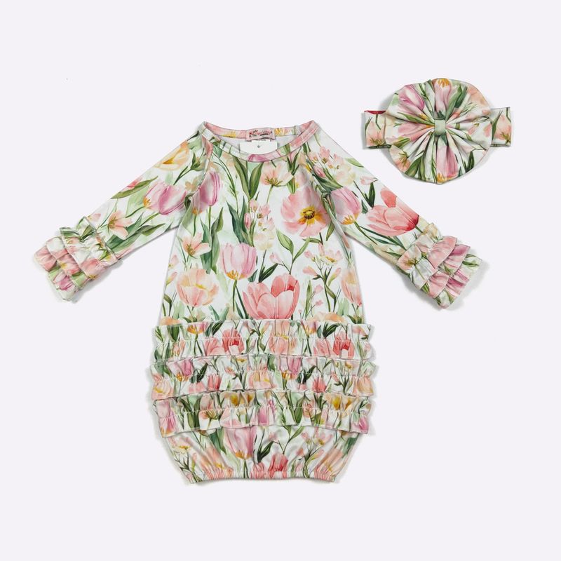 Tulip Garden Baby Gown