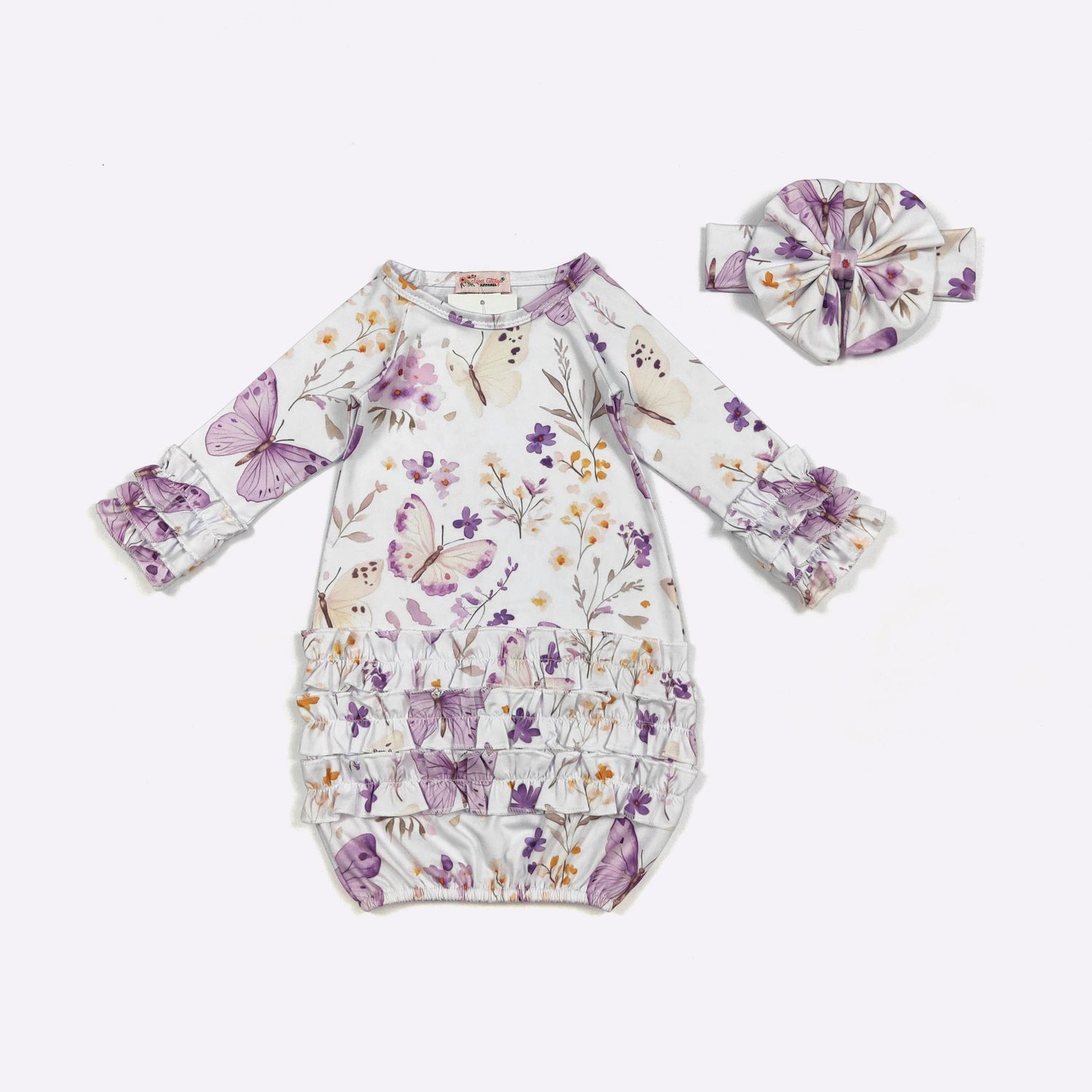 Wildflower Butterfly Baby Gown