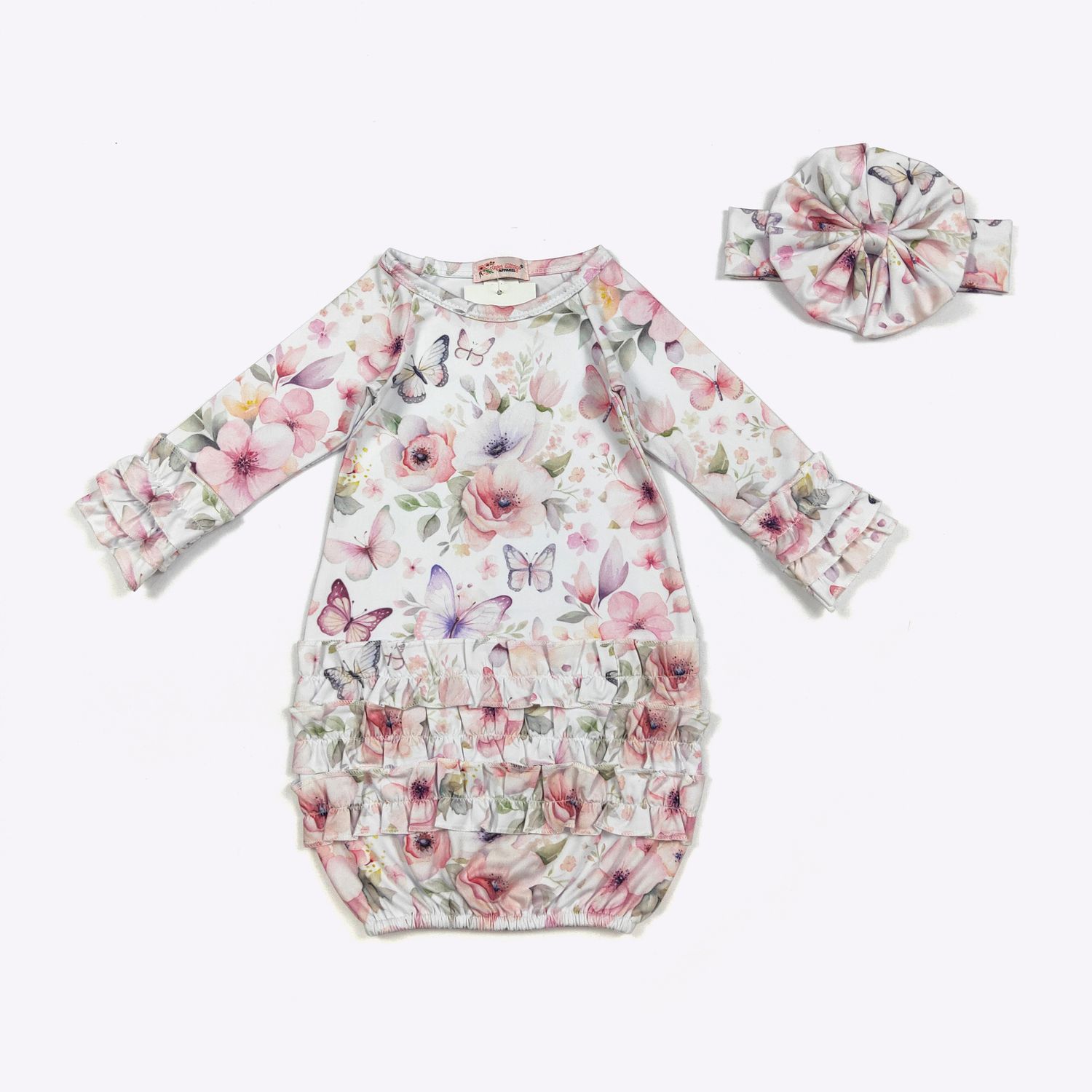 Butterfly Blooms Baby Gown
