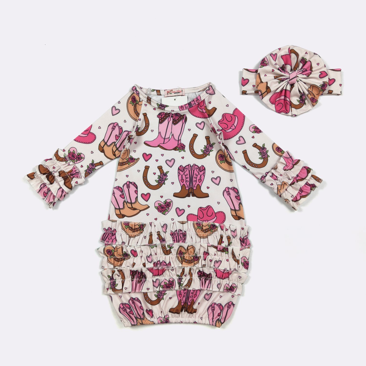 Western Boots Baby Gown