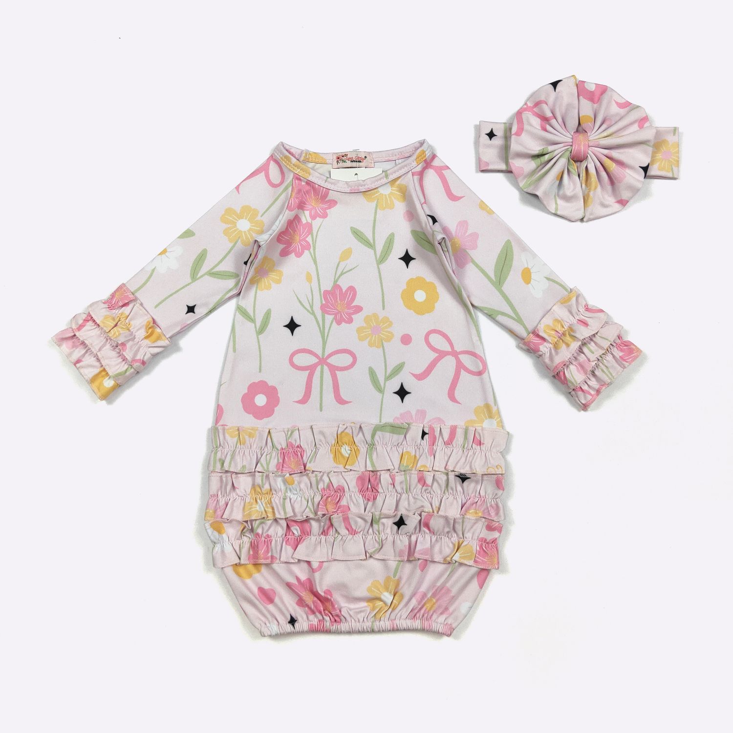 Bouquets in the Spring Baby Gown