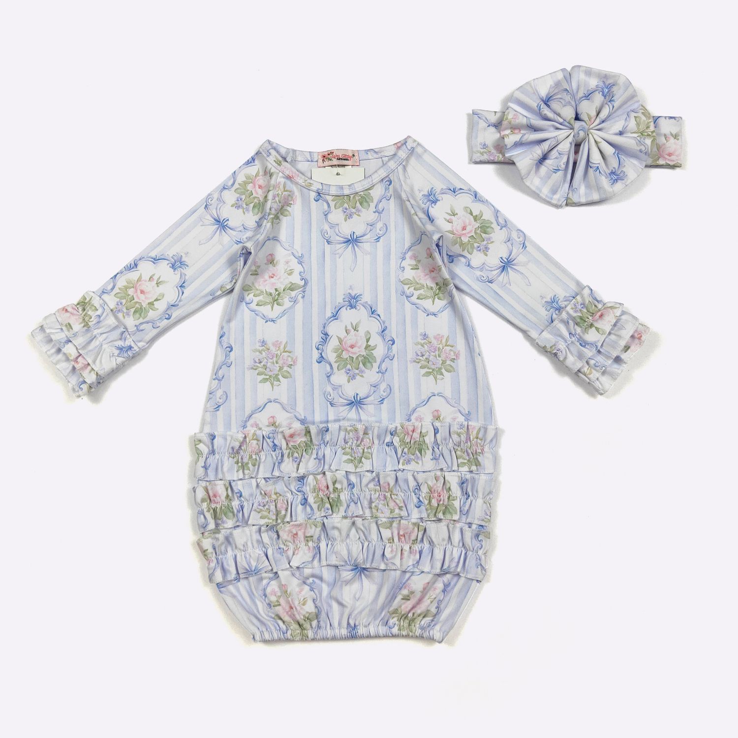 Periwinkle Portrait Baby Gown