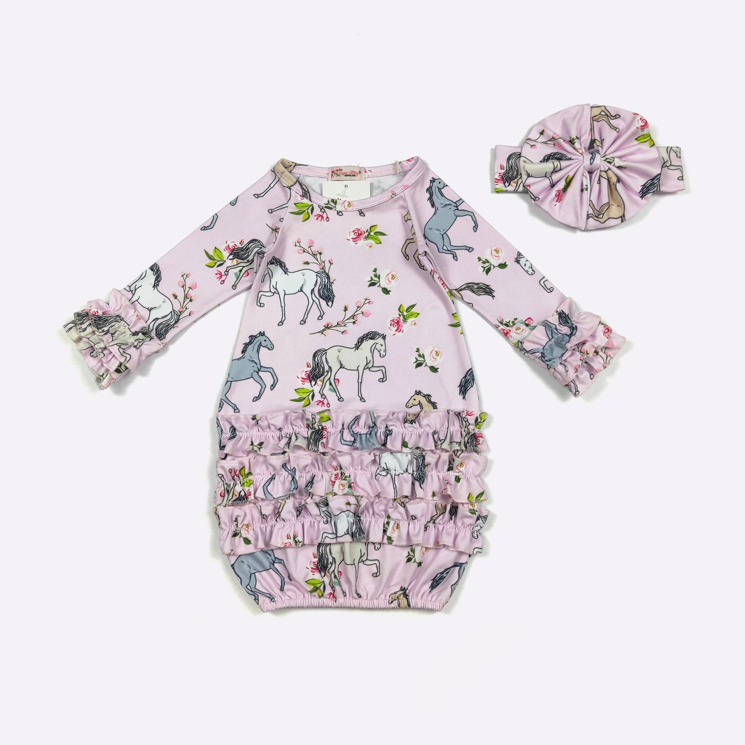 Floral Mare Baby Gown