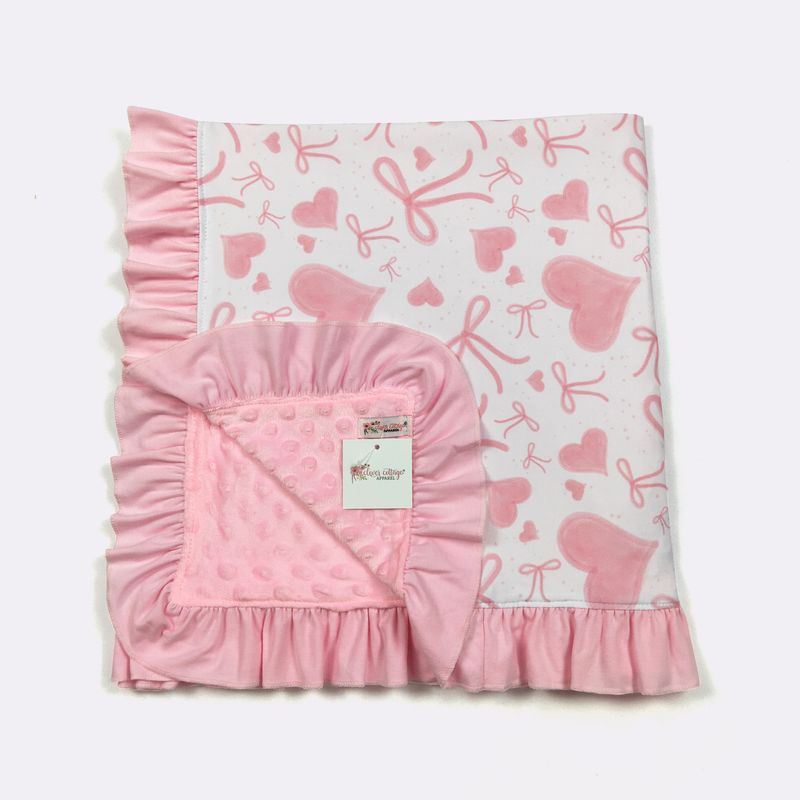 Pink Velvet Heart Blanket