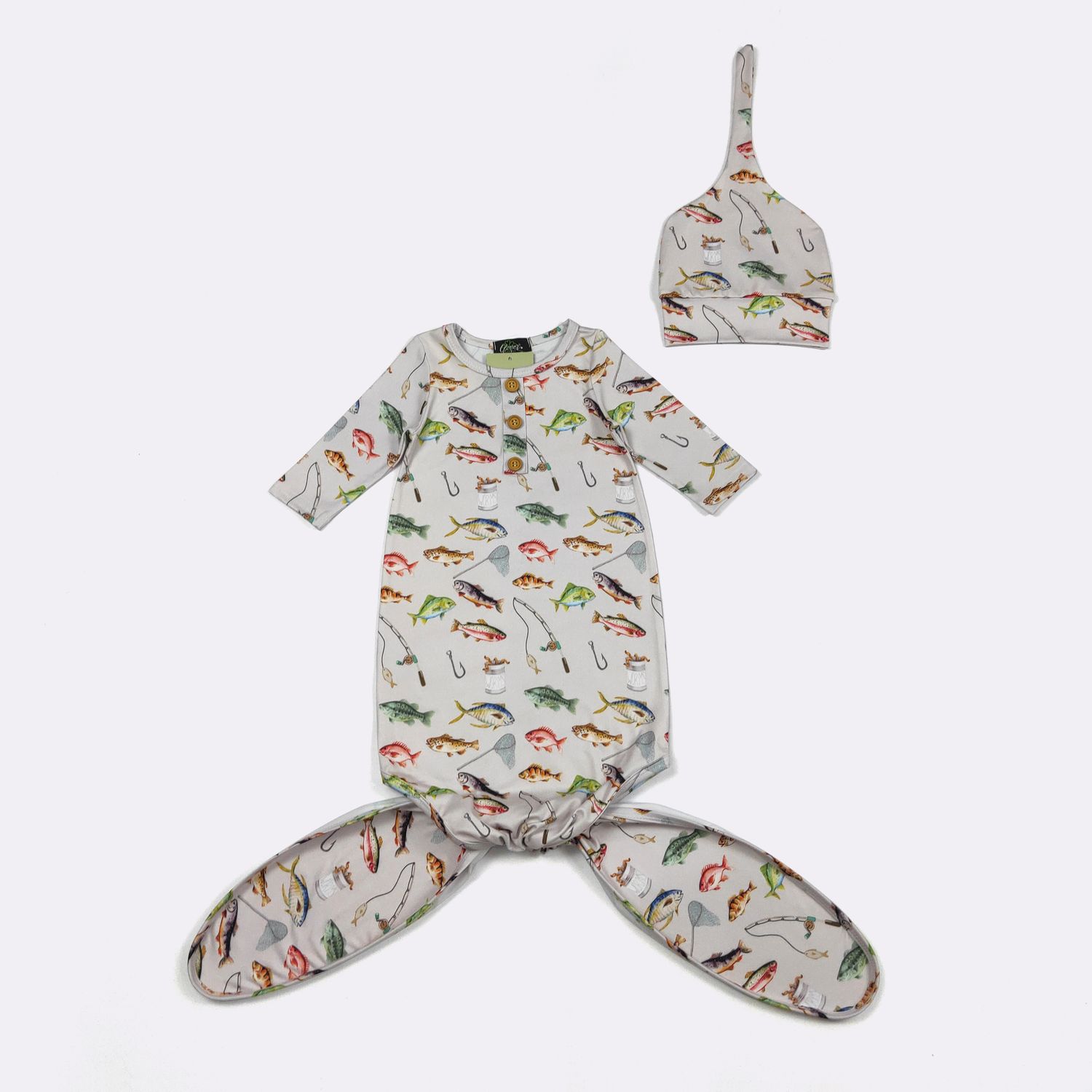 Rainbow Trout Baby Knotted Gown