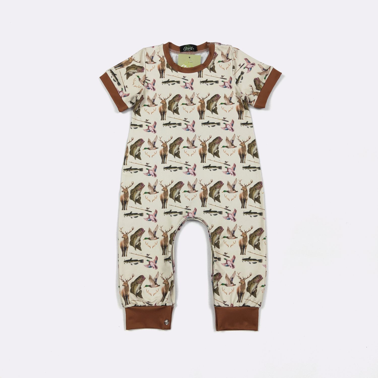 Fish Duck Deer Boy Romper