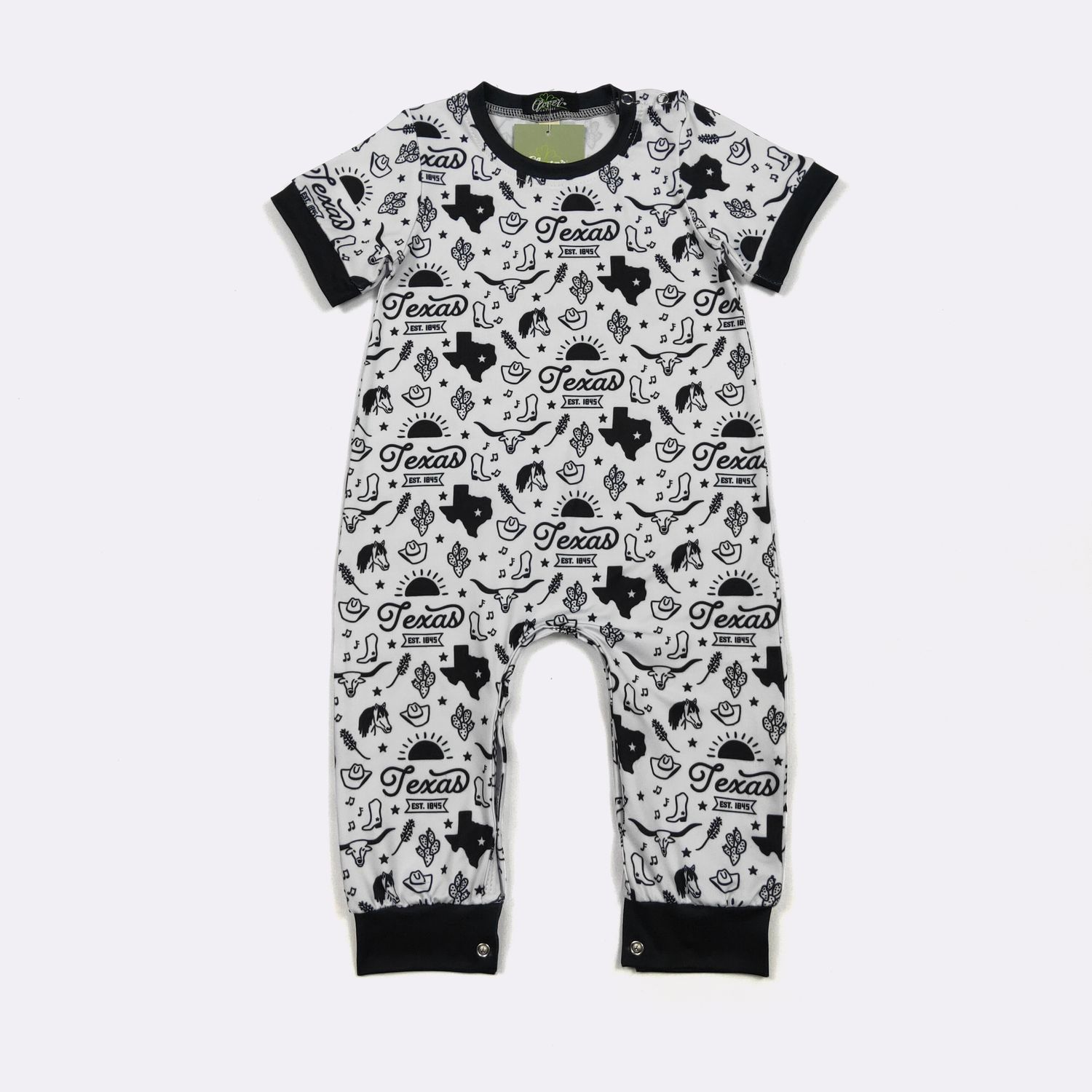 Texas Monochrome Boy Romper