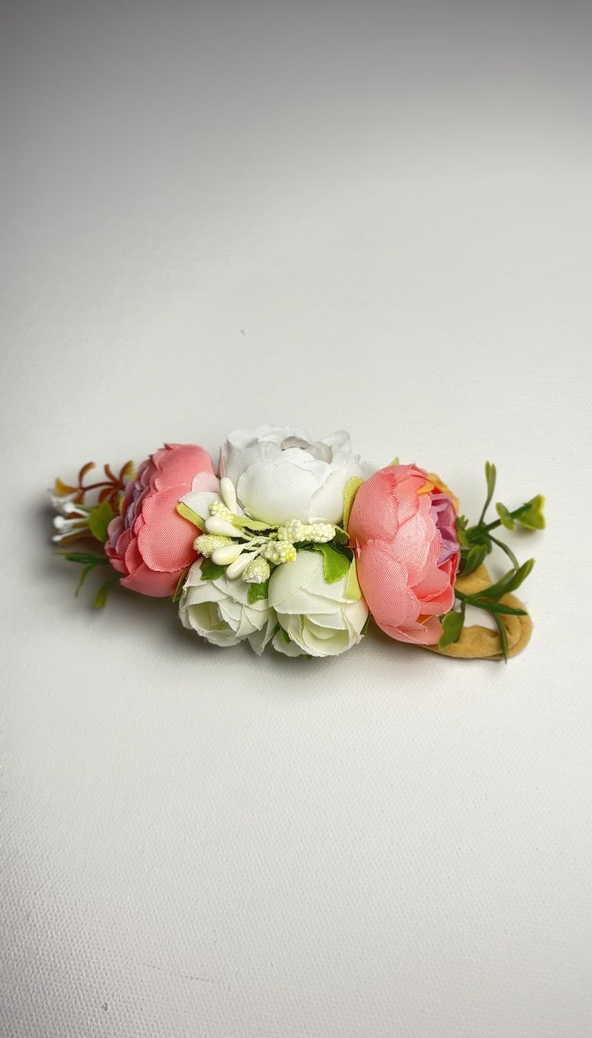 Peaches &amp; Cream Blooms Headband